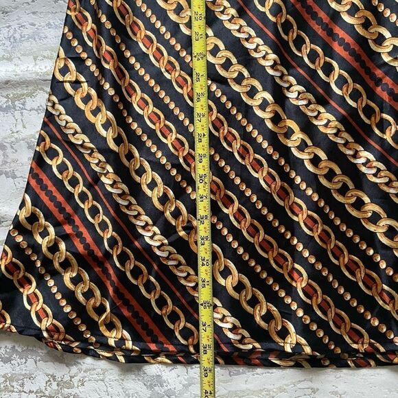 Ashley Stewart Silky Chain Print MIDI Skirt - Picture 4 of 12